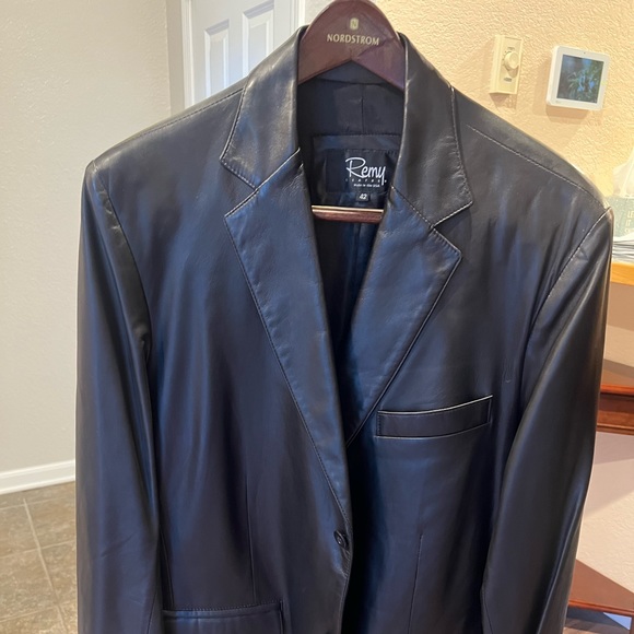 Mens Leather Jacket - Lamb Skin - Black